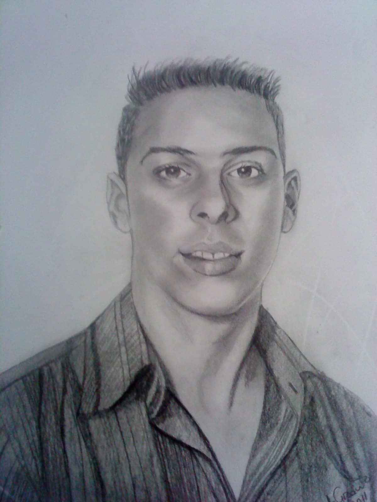 Charcoal portrait of a young man
